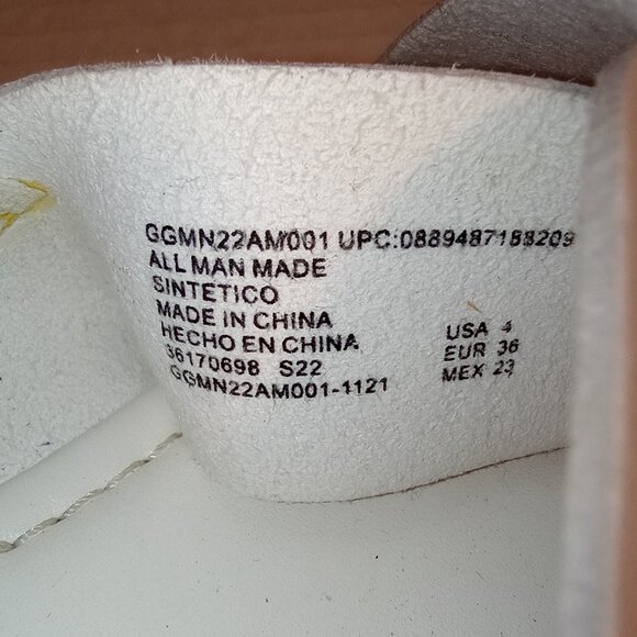 Madden NYC White Platform Wooden Heeled Girls Size 4 - Picture 8 of 15
